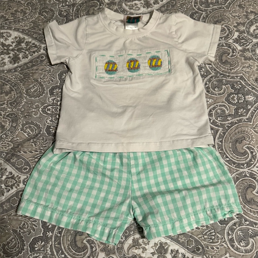 Easter Egg Size 2 The Smocking Place Short Set